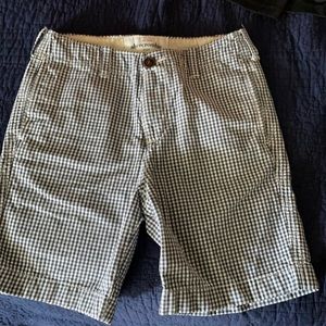 blue and white abercrombie shorts, size 12 (boys)